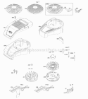 Blower Housing CoverGuards Flywheel Rewind Starter Diagram and Parts List for  Briggs and Stratton Engine